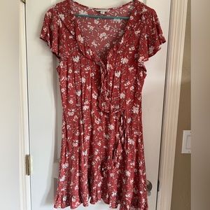 American Eagle faux wrap dress- Large